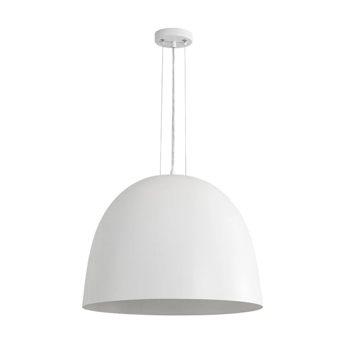 Scandinavian Oversized Iron White Bell Dome Pendant Light