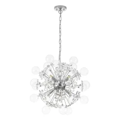 Sculptural Bloom Dandelion Crystal Floral Bubble Chandelier