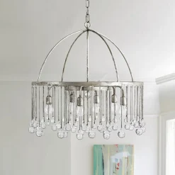 Shabby Chic Crystal Raindrop Chandelier