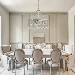 Shabby Chic Crystal Raindrop Chandelier