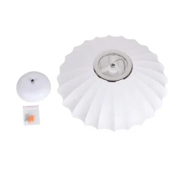 Single White Fabric Pendant Light