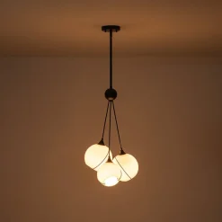Statement Shine Opal Glass Globe Cluster Chandelier