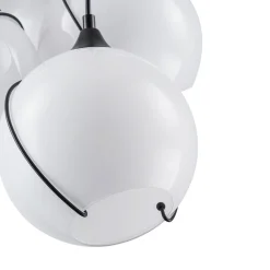 Statement Shine Opal Glass Globe Cluster Chandelier