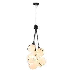 Statement Shine Opal Glass Globe Cluster Chandelier