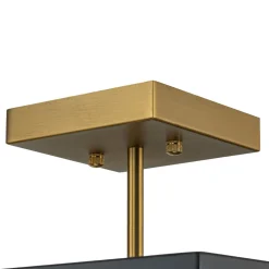 Textured Glass Candle Style Square Lantern Ceiling Light
