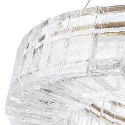 Textured Glass Icy Style Ring Dimmable LED Chandelier