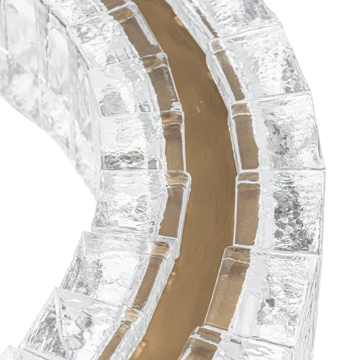 Textured Glass Icy Style Ring Dimmable LED Chandelier