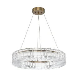 Textured Glass Icy Style Ring Dimmable LED Chandelier