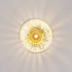 Versatile 1-Light Water Glass Oval Globe Semi Flush Wall Lamp
