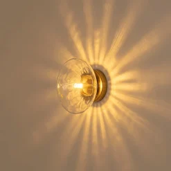 Versatile 1-Light Water Glass Oval Globe Semi Flush Wall Lamp