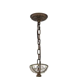 Victorian Antique Bronze Crystal Empire Chandelier