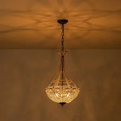 Victorian Antique Bronze Crystal Empire Chandelier