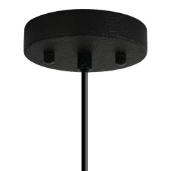 Vintage Luxe Black Gold Hammered Dome Pendant Light
