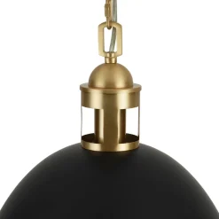 Vintage Luxe Farmhouse Large Iron Bell Pendant Light