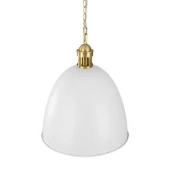 Vintage Luxe Farmhouse Large Iron Bell Pendant Light