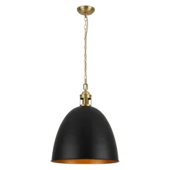 Vintage Luxe Farmhouse Large Iron Bell Pendant Light