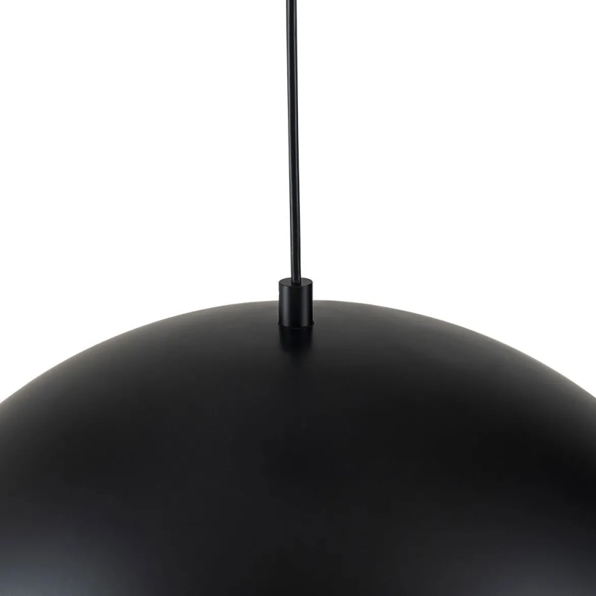 Vintage Luxe Gradient Black Gold Oversized Iron Dome Pendant