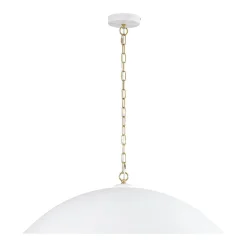 Vintage Oversized Flat Dome Metal Pendant Light