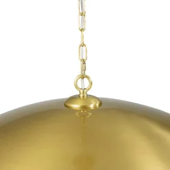 Vintage Oversized Flat Dome Metal Pendant Light
