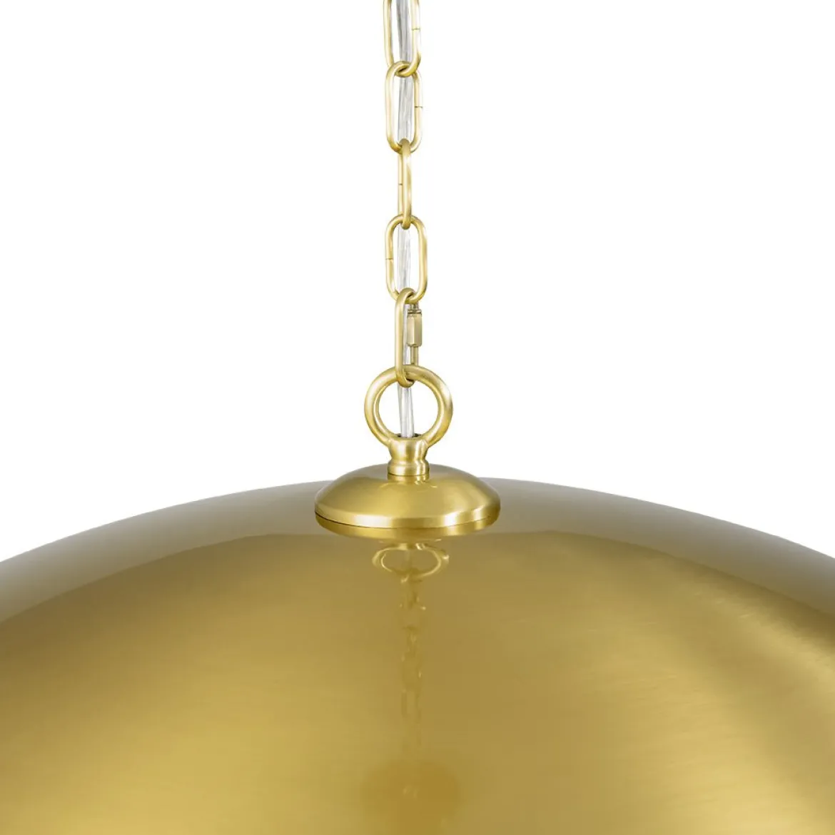Vintage Oversized Flat Dome Metal Pendant Light