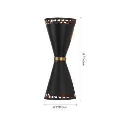 Vintage Up Down Hourglass Flush Mount Wall Light