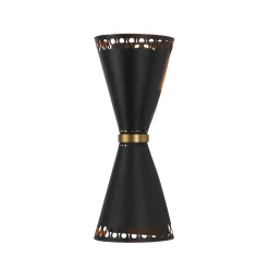 Vintage Up Down Hourglass Flush Mount Wall Light