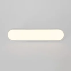 White Long Oval Warm Dimmable LED Semi Flush Mount