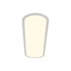 White Long Oval Warm Dimmable LED Semi Flush Mount