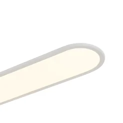 White Long Oval Warm Dimmable LED Semi Flush Mount