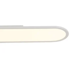 White Long Oval Warm Dimmable LED Semi Flush Mount