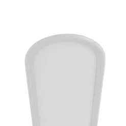 White Long Oval Warm Dimmable LED Semi Flush Mount