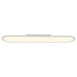 White Long Oval Warm Dimmable LED Semi Flush Mount