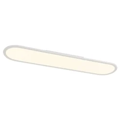 White Long Oval Warm Dimmable LED Semi Flush Mount