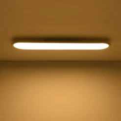 White Long Oval Warm Dimmable LED Semi Flush Mount