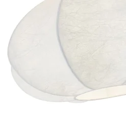 White Silk Scalloped Cage Flush Mount Ceiling Light