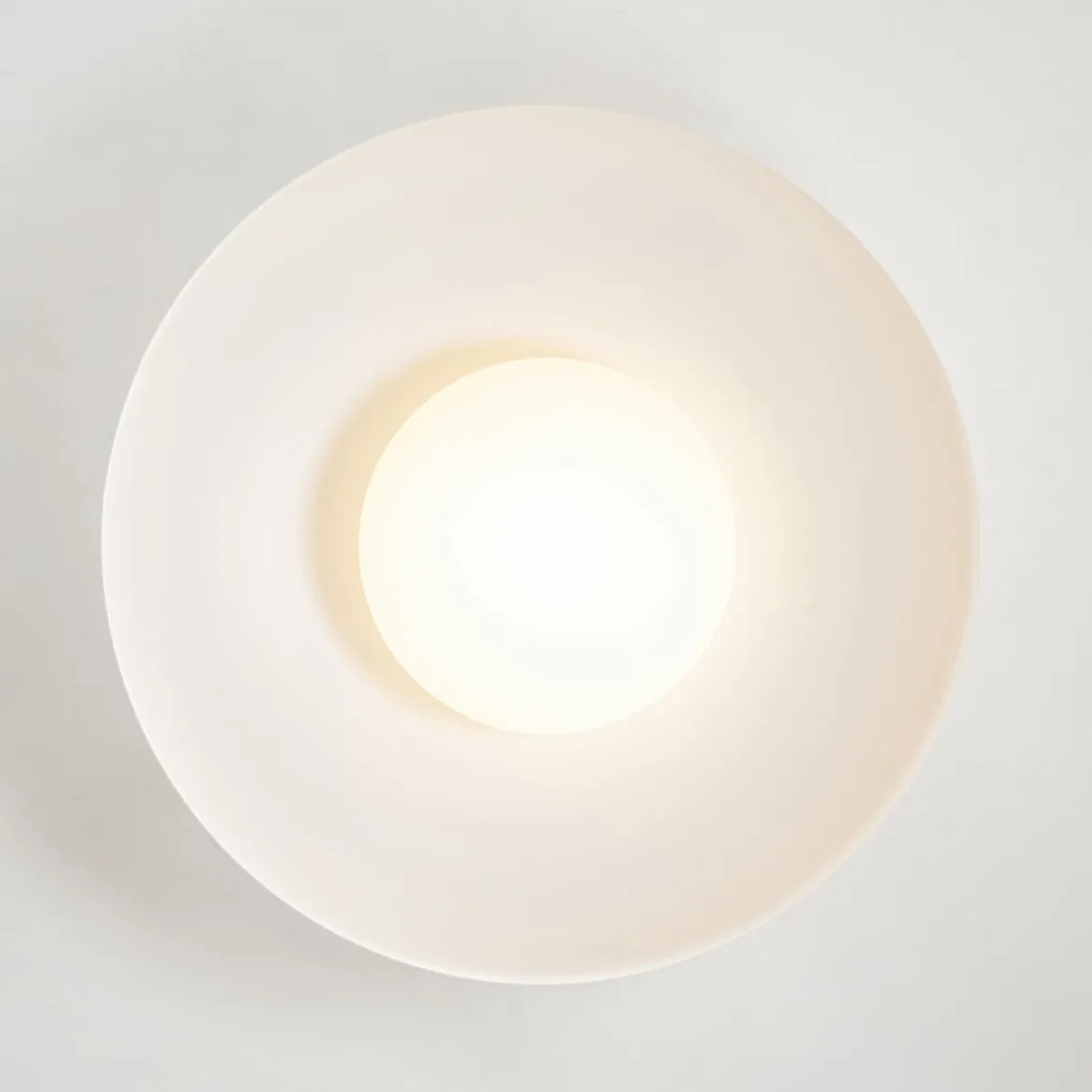 Wide Iron Dome Dimmable LED Semi Flush Ceiling Light
