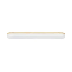Wood Accent Oval Dimmable LED Flush Mount Ceiling Light