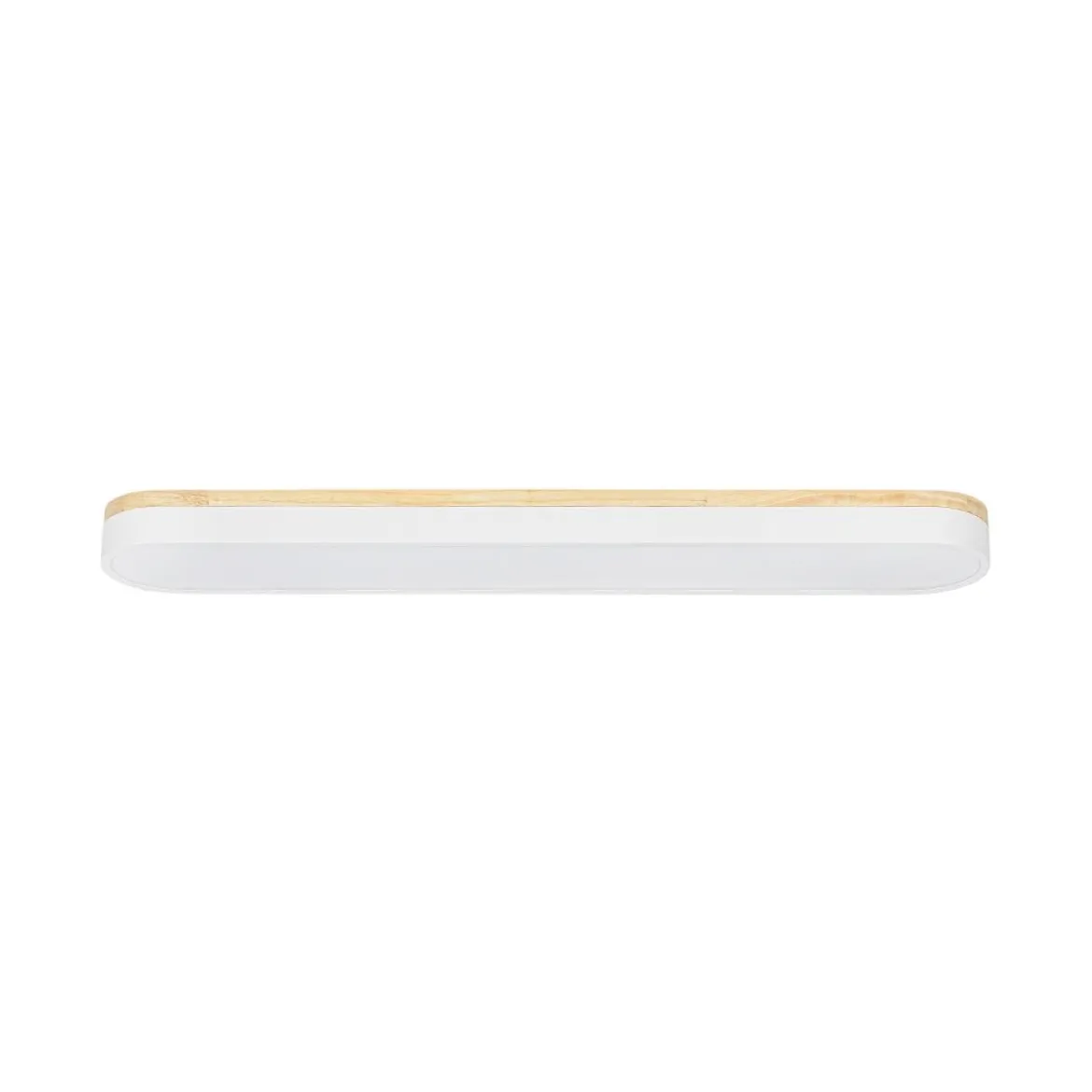 Wood Accent Oval Dimmable LED Flush Mount Ceiling Light