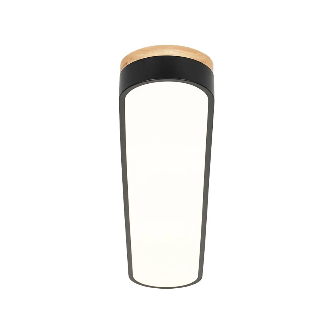 Wood Accent Oval Dimmable LED Flush Mount Ceiling Light