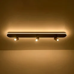 Wood Oval LED Adjustable Spotlight Ceiling Track Light