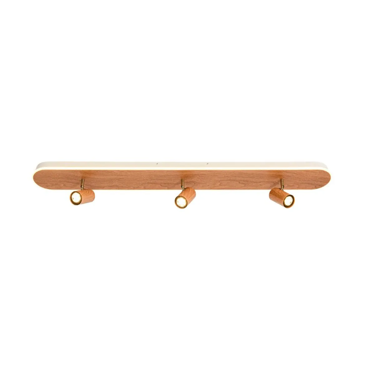 Wood Oval LED Adjustable Spotlight Ceiling Track Light