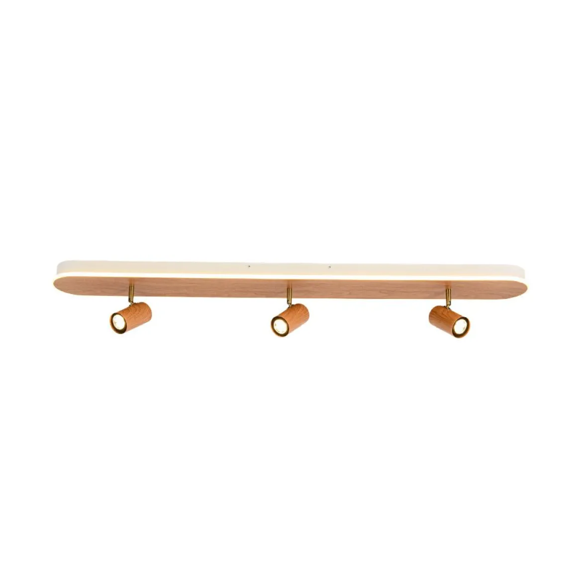 Wood Oval LED Adjustable Spotlight Ceiling Track Light