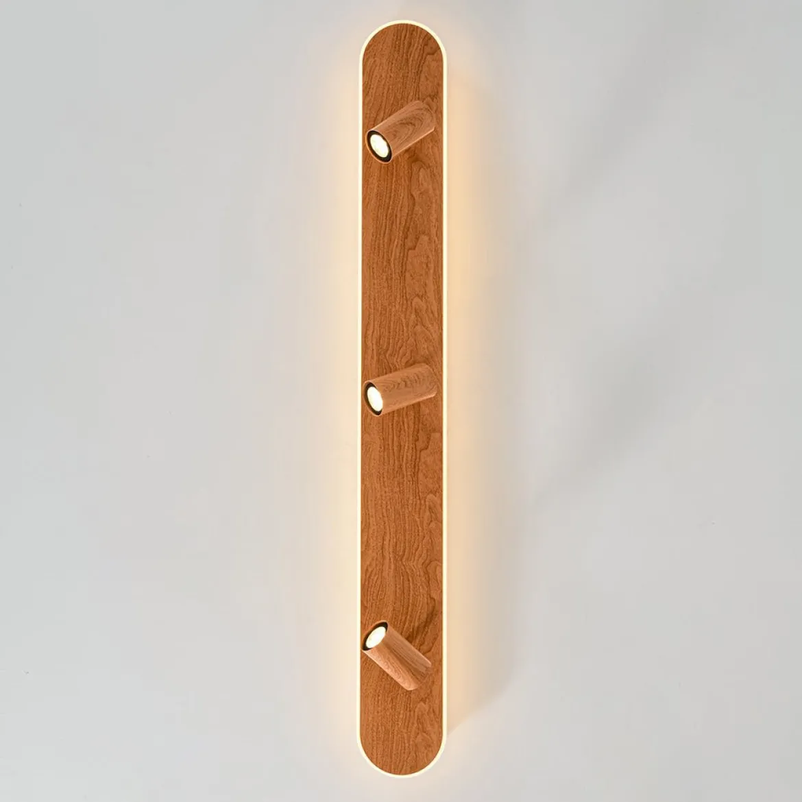 Wood Oval LED Adjustable Spotlight Ceiling Track Light