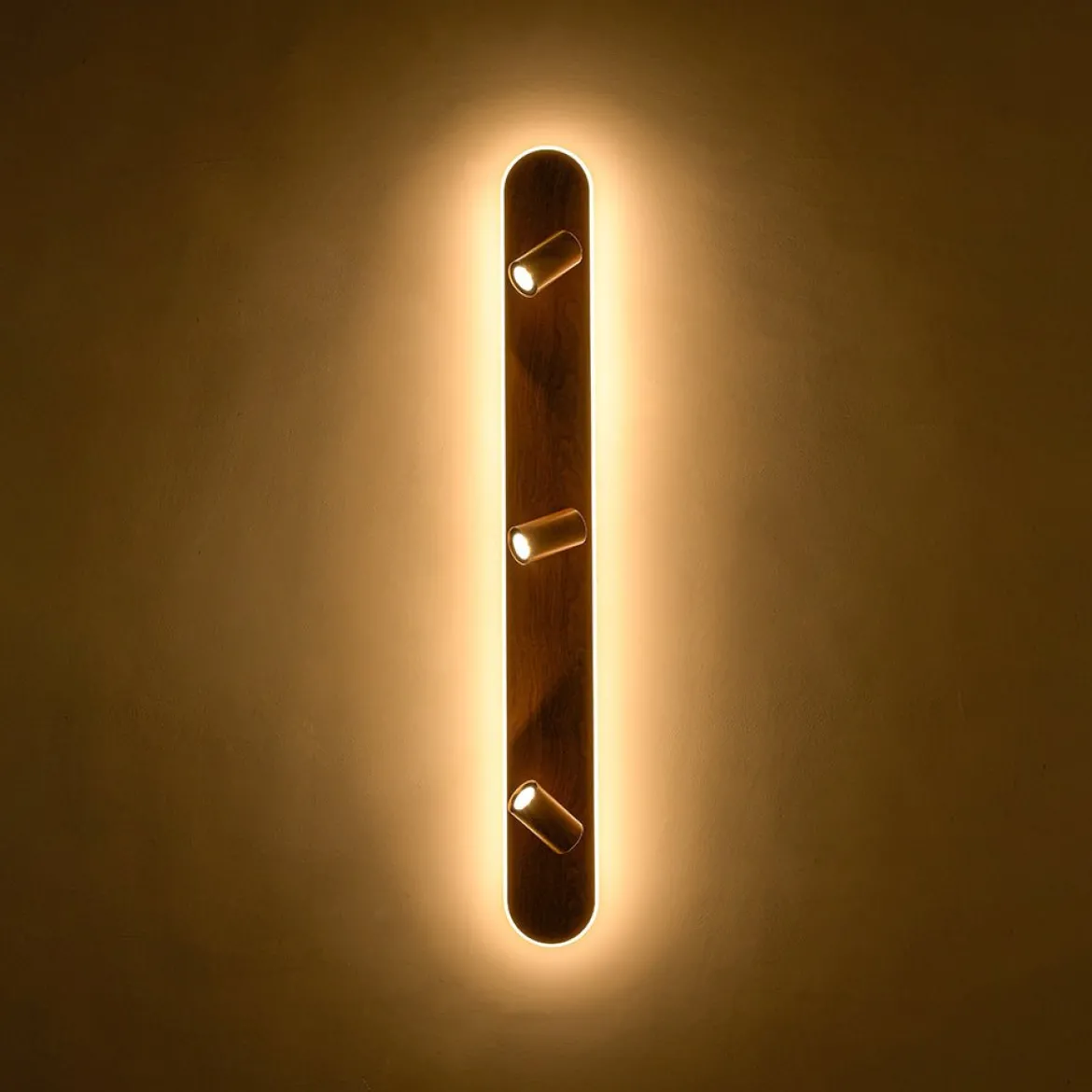 Wood Oval LED Adjustable Spotlight Ceiling Track Light
