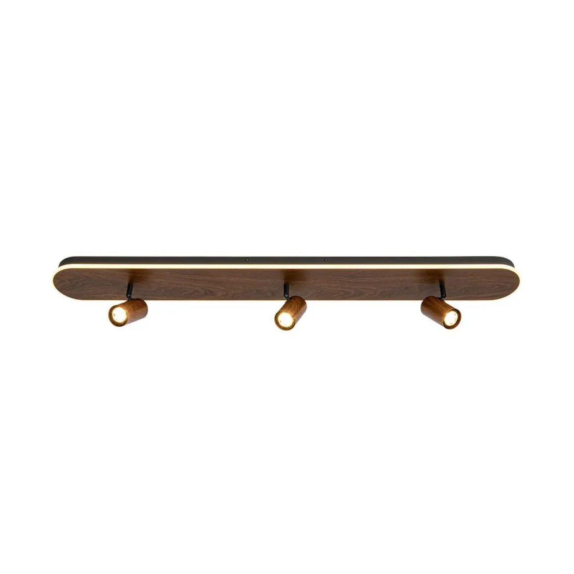 Wood Oval LED Adjustable Spotlight Ceiling Track Light